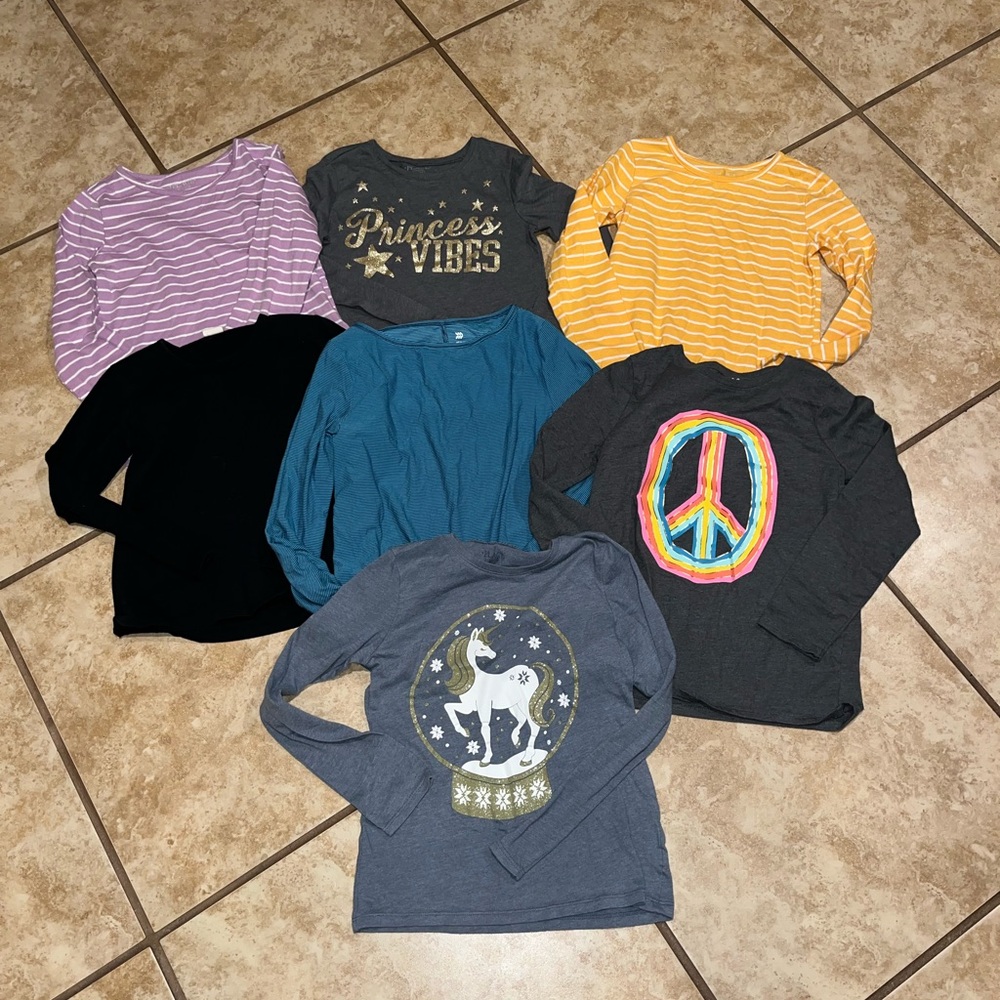 Kids Long Sleeve Graphic Tees - Multicolor Pack